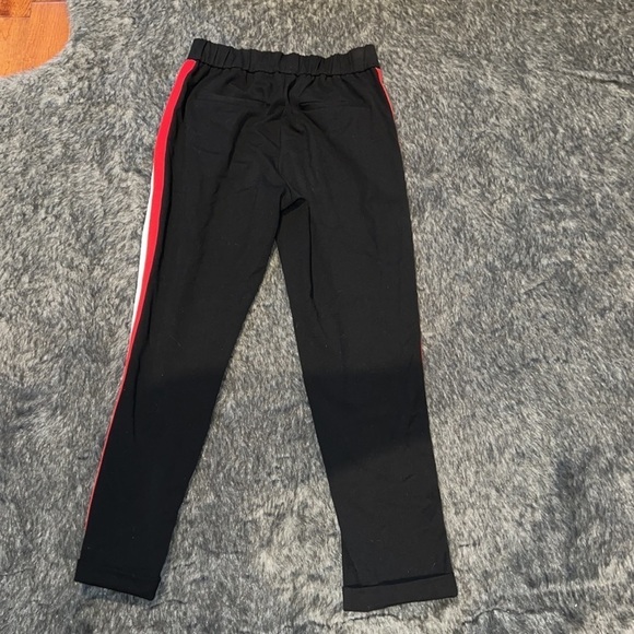 Zara black red white side stripes jogger pants Sz XS - Picture 5 of 14